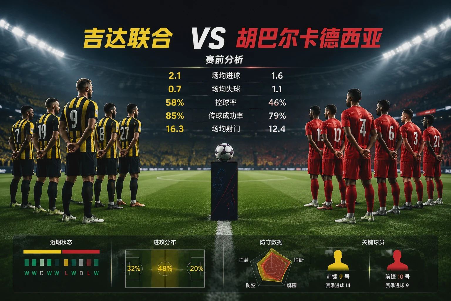 吉达联合 vs 胡巴尔卡德西亚 赛前分析：强弱对话中的战术博弈配图